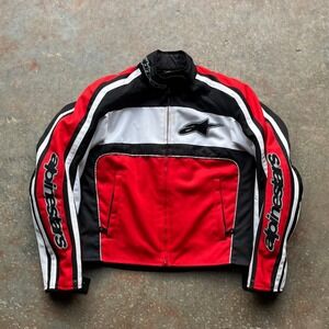 Alpinestars Stella Women Padded Motorcycle Moto Jacket Red Black White Size S